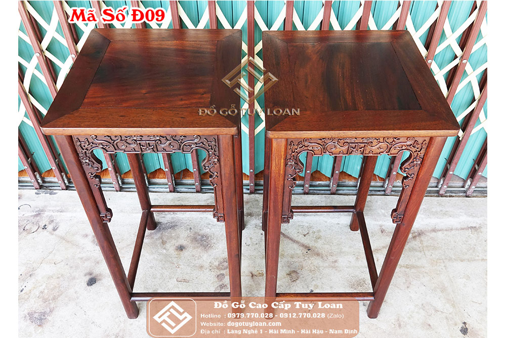 Đôn Dắt Vuông Gỗ Gụ Mã Số Đ09