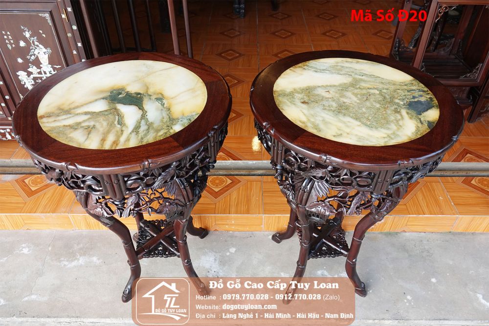 Đôn Váy Đục Trúc Gỗ Gụ Mã Số Đ20