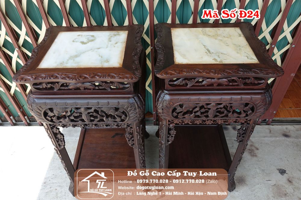 Đôn Cá Chép Gỗ Gụ Mã Số Đ24