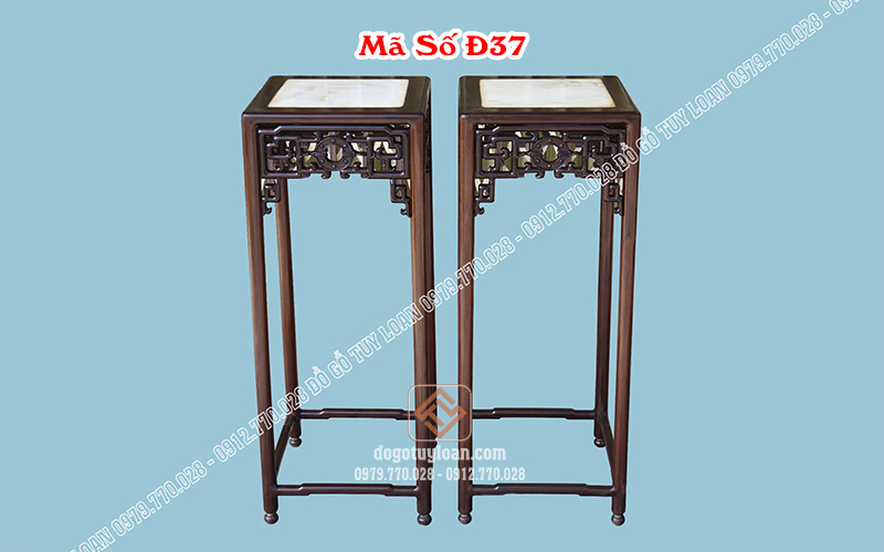 Đôn Vuông Gỗ Chân Tròn Hàng Đẹp - Đồ Gỗ Tuy Loan