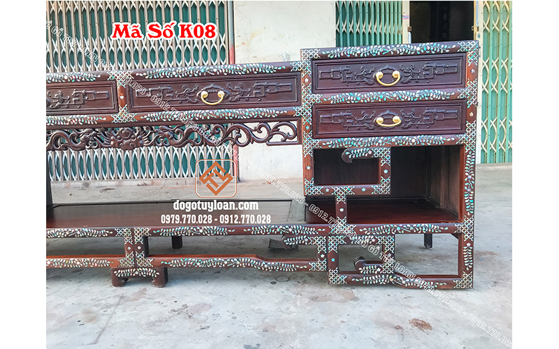 Kệ Tivi Khảm Ốc Mã Số K08