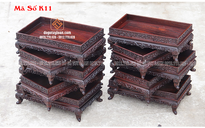 Khay Trà Gỗ Gụ Mã Số K11