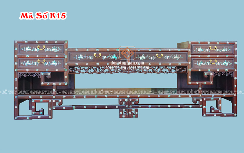 Kệ Tivi Bằng Gỗ Khảm Ốc Đẹp K15