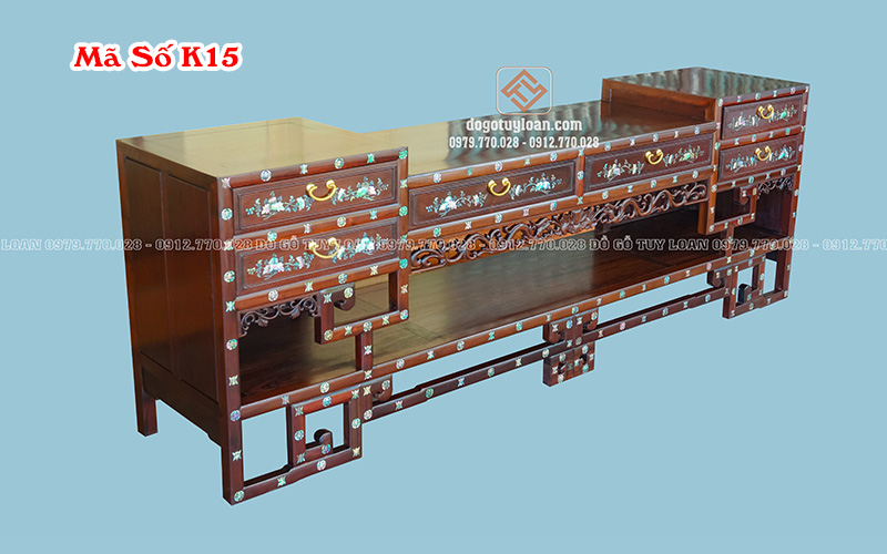 Kệ Tivi Bằng Gỗ Khảm Ốc Đẹp K15
