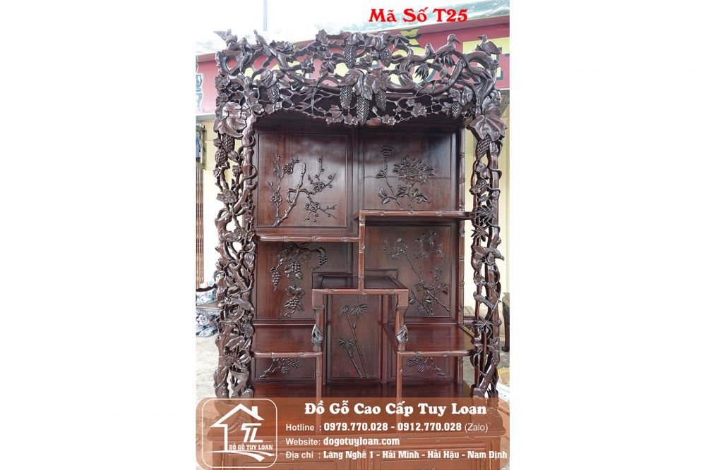 Tủ Bày Đồ Đục Trúc, Mướp -  Mã Số T25