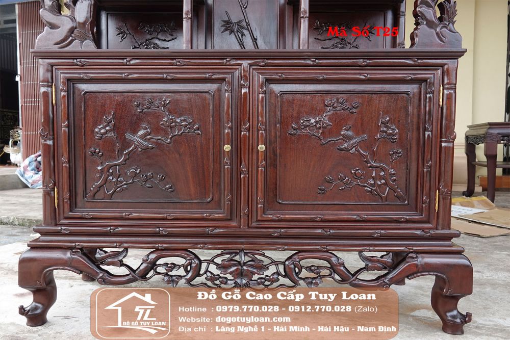 Tủ Bày Đồ Đục Trúc, Mướp -  Mã Số T25