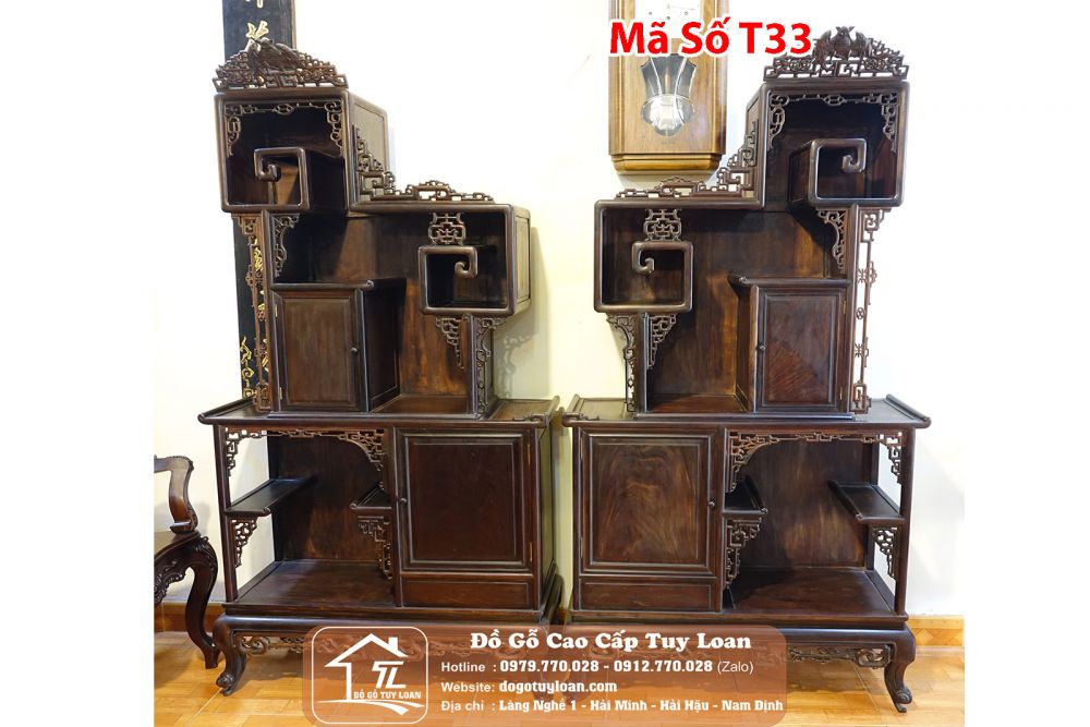 Tủ Bày Đồ Gỗ Trắc Hàng Vip Mã Số T33