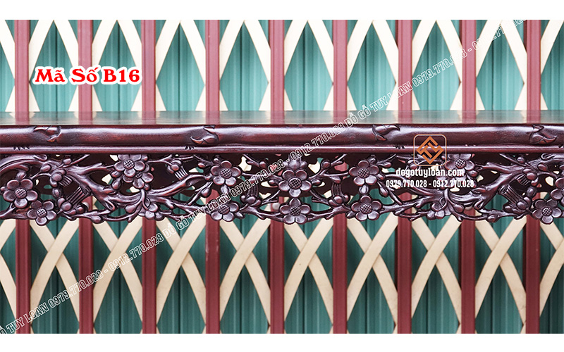Bàn Cuốn Mai Gỗ Gụ Mã Số B16