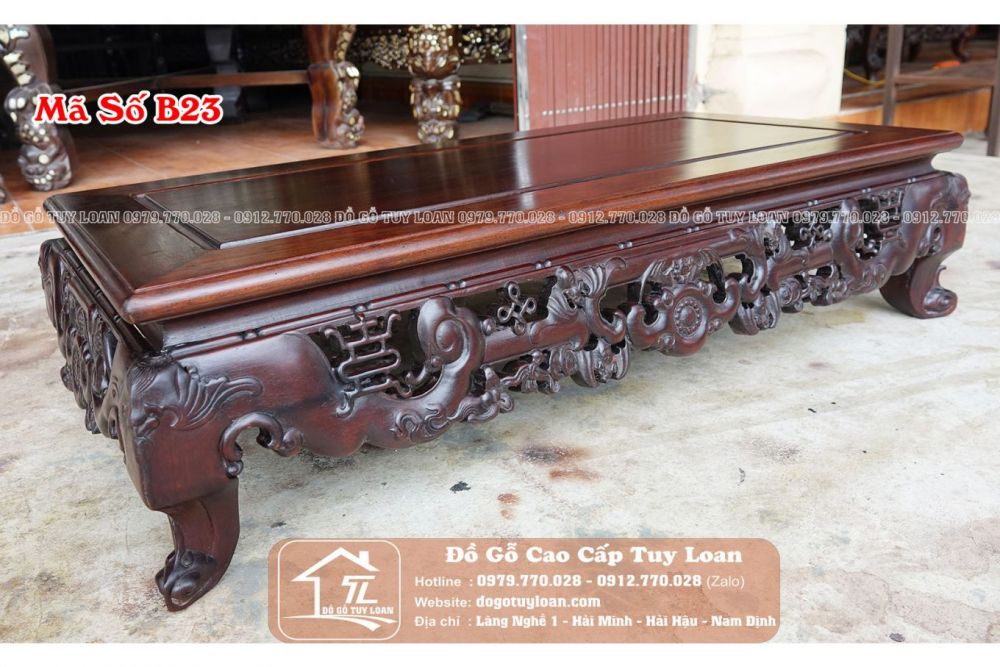 Bàn Văn Kỷ Ngũ Phúc Gỗ Gụ B23