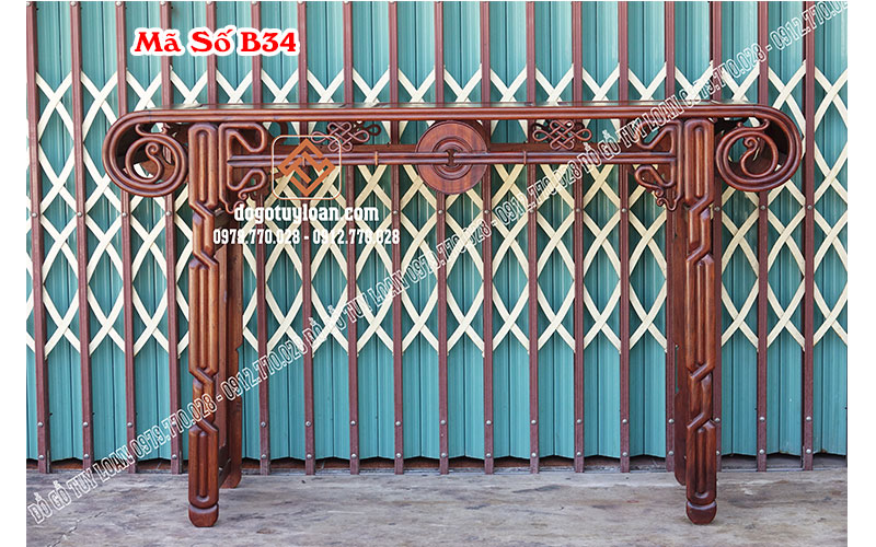 Bàn Cuốn Đĩa Gỗ Gụ Quảng Bình B34