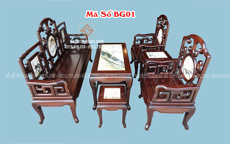 Bộ Bàn Ghế Móc 6 Món Mã Số BG01