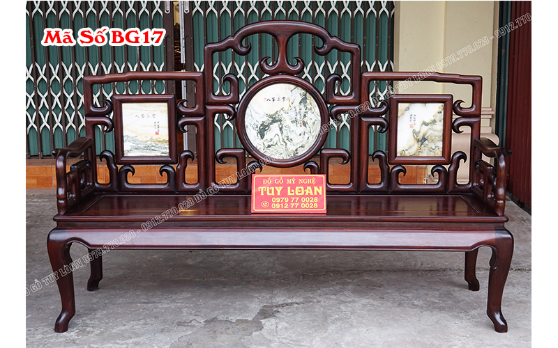 Bộ Bàn Ghế Móc 8 Món Gỗ Gụ Mã Số BG17