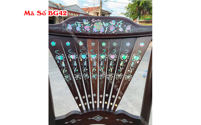 Bàn Ghế Phòng Ăn Gỗ Gụ - Bàn Ghế Ăn Rẻ Quạt | Đồ Gỗ Tuy Loan