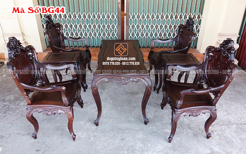 Bộ Louis 7 Món Mẫu 3 Gỗ Gụ Mã Số BG44