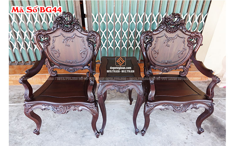 Bộ Louis 7 Món Mẫu 3 Gỗ Gụ Mã Số BG44