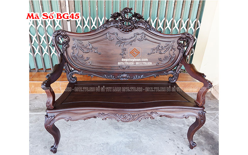 Bộ Ghế Kiểu Dáng Pháp - Louis 6 Món Mẫu 3 Gỗ Gụ BG45