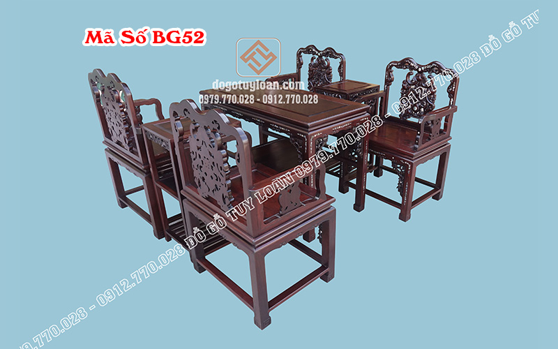 Bộ Bàn Ghế Vách Khảm Điểm Ốc - Nổi Bật và Rất Đẹp