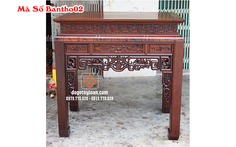 Bàn Thờ Triện Dơi Gỗ Gụ Mã Số Bantho02