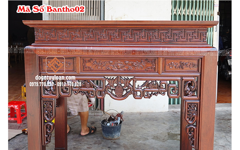 Bàn Thờ Triện Dơi Gỗ Gụ Mã Số Bantho02