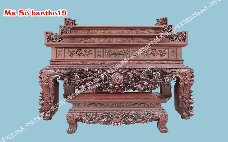 Bộ Sập Thờ Siêu VIP Gỗ Gụ Cao Cấp Mã Số bantho19
