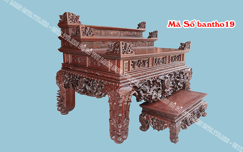 Bộ Sập Thờ Siêu VIP Gỗ Gụ Cao Cấp Mã Số bantho19