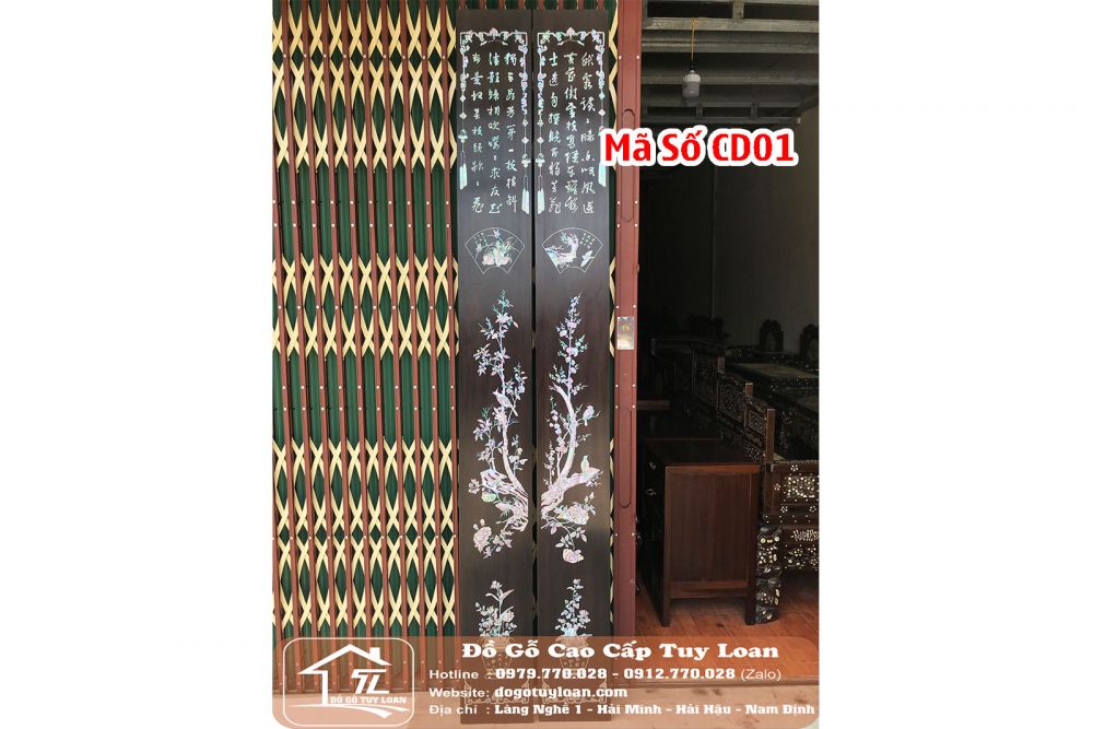 Câu Đối Khảm Ốc Đẹp Mã Số CD01