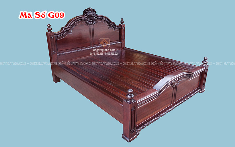 Giường Gỗ Tự Nhiên Bền Đẹp Giá Tốt G09