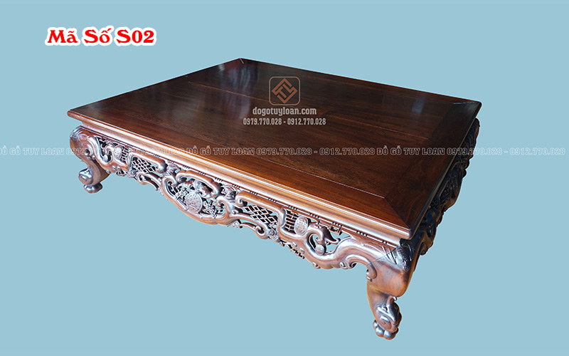 Sập Ngũ Phúc Mặt Lá Đôi Mã Số S02