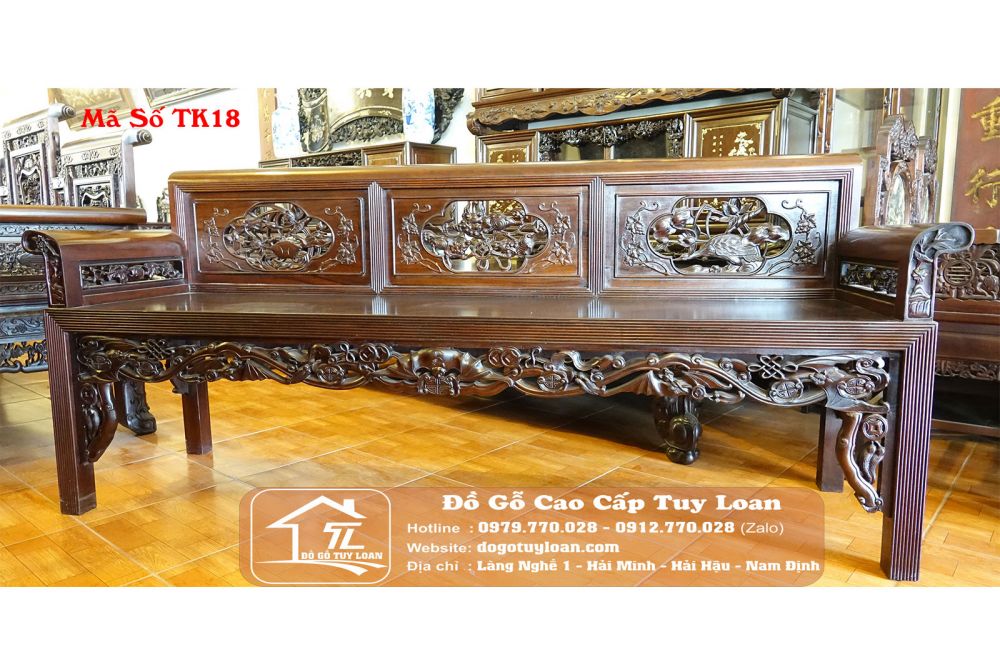 Trường Kỷ Đục Sen Vịt Mã Số TK18