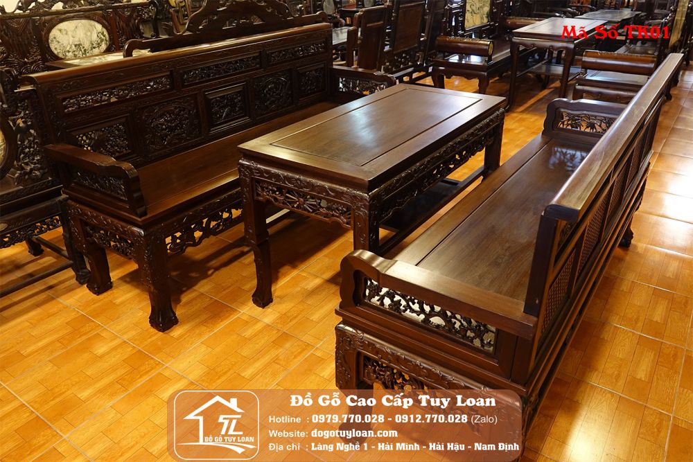 Bộ Trường Kỷ Huế Gỗ Gụ Mã Số TK01