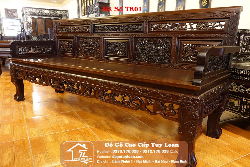 Bộ Trường Kỷ Huế Gỗ Gụ Mã Số TK01