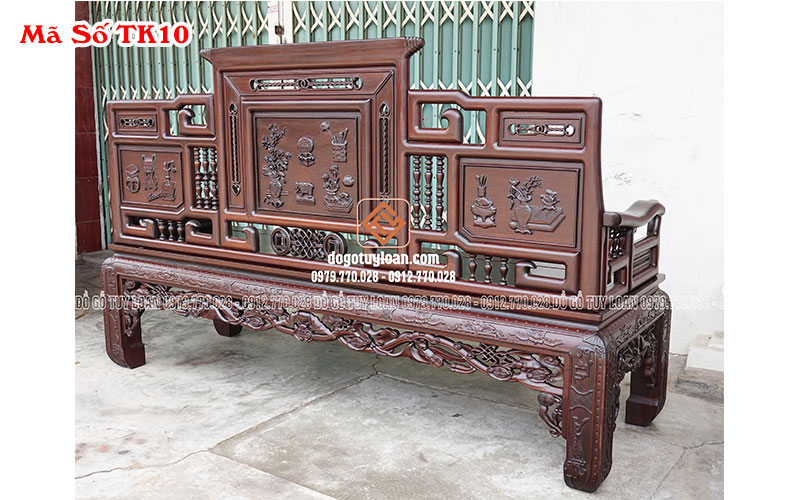 Trường Kỷ Móc Cổ Đồ Đại Đục Tứ Diện Mã Số TK10