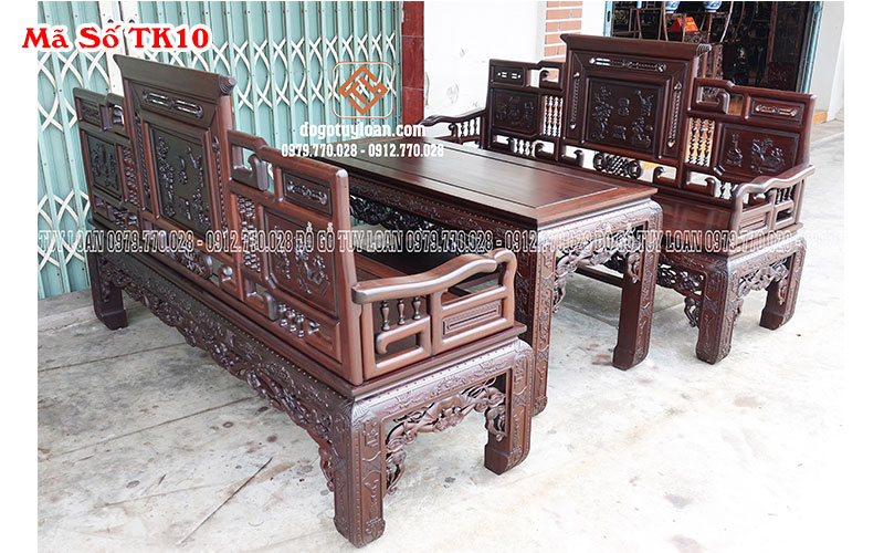 Trường Kỷ Móc Cổ Đồ Đại Đục Tứ Diện Mã Số TK10