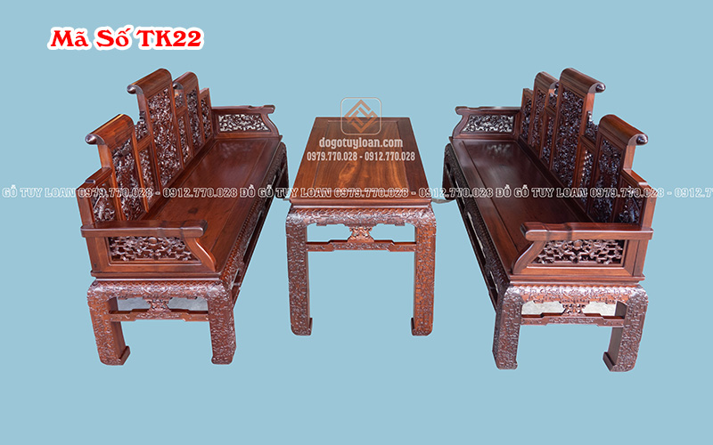 Trường Kỷ Huế Gỗ Gụ Đục Tích TK22