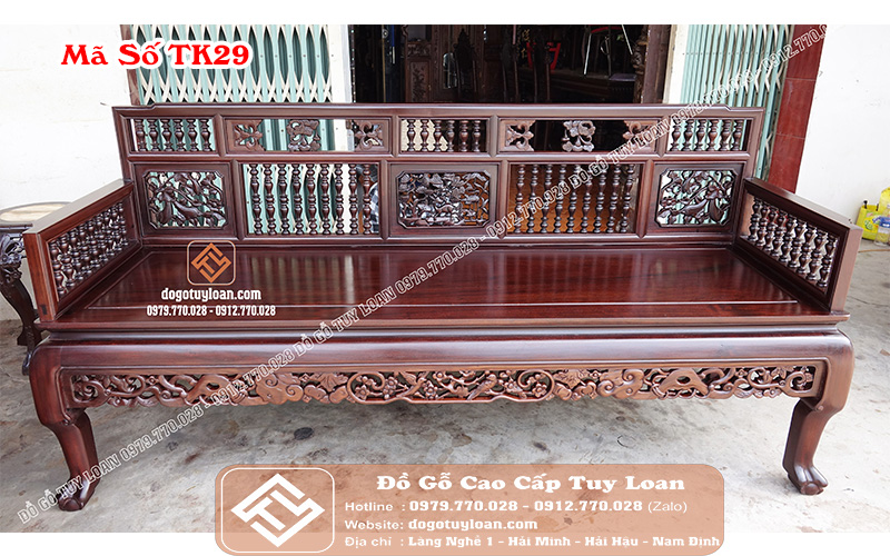 Bộ Trường Song Tiện Huế Chân Móng Gỗ Gụ Mã Số TK29