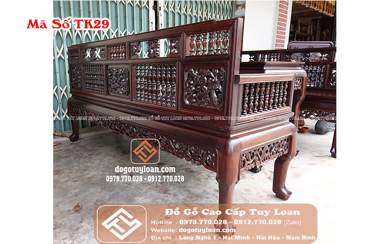 Bộ Trường Song Tiện Huế Chân Móng Gỗ Gụ Mã Số TK29
