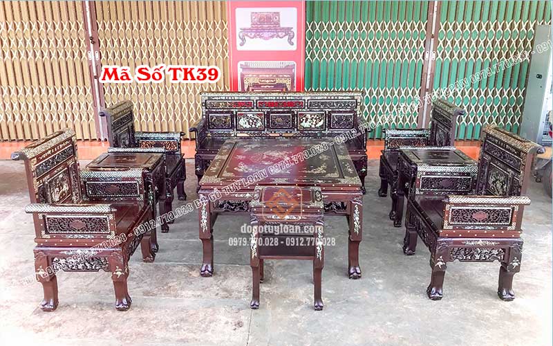 Trường Kỷ Huế 9 Món Khảm Ốc Siêu Đẹp TK39