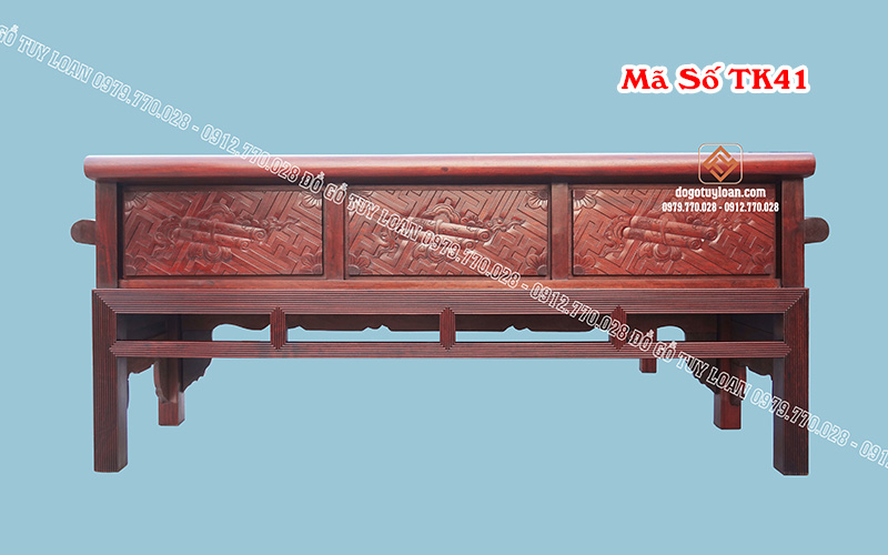 Trường Kỷ Lô Đục Tích dày 6cm, Trường Kỷ Cao Cấp Hàng Đại Đục Tích Mã số TK41